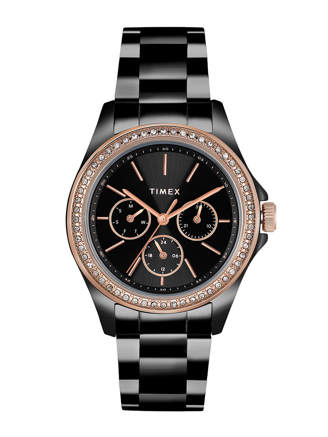 Timex Women Water Resistance Stainless Steel Multi Function Analogue Watch TW000Z404