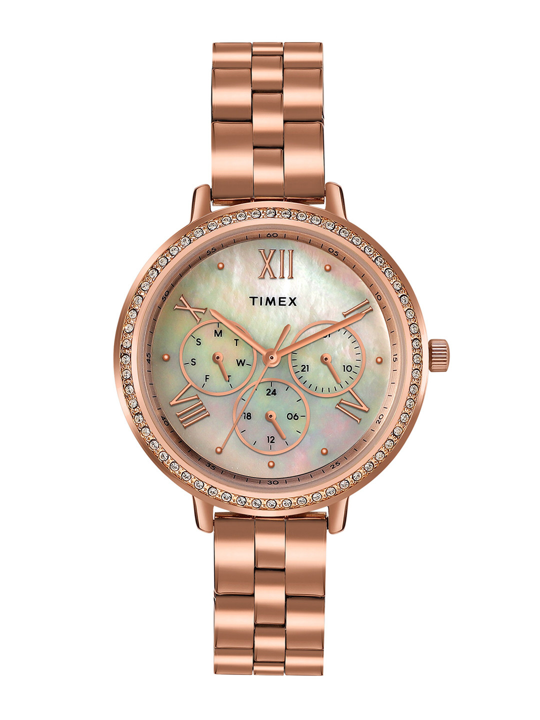 Timex Women Water Resistance Stainless Steel Multi Function Analogue Watch TW000Z504