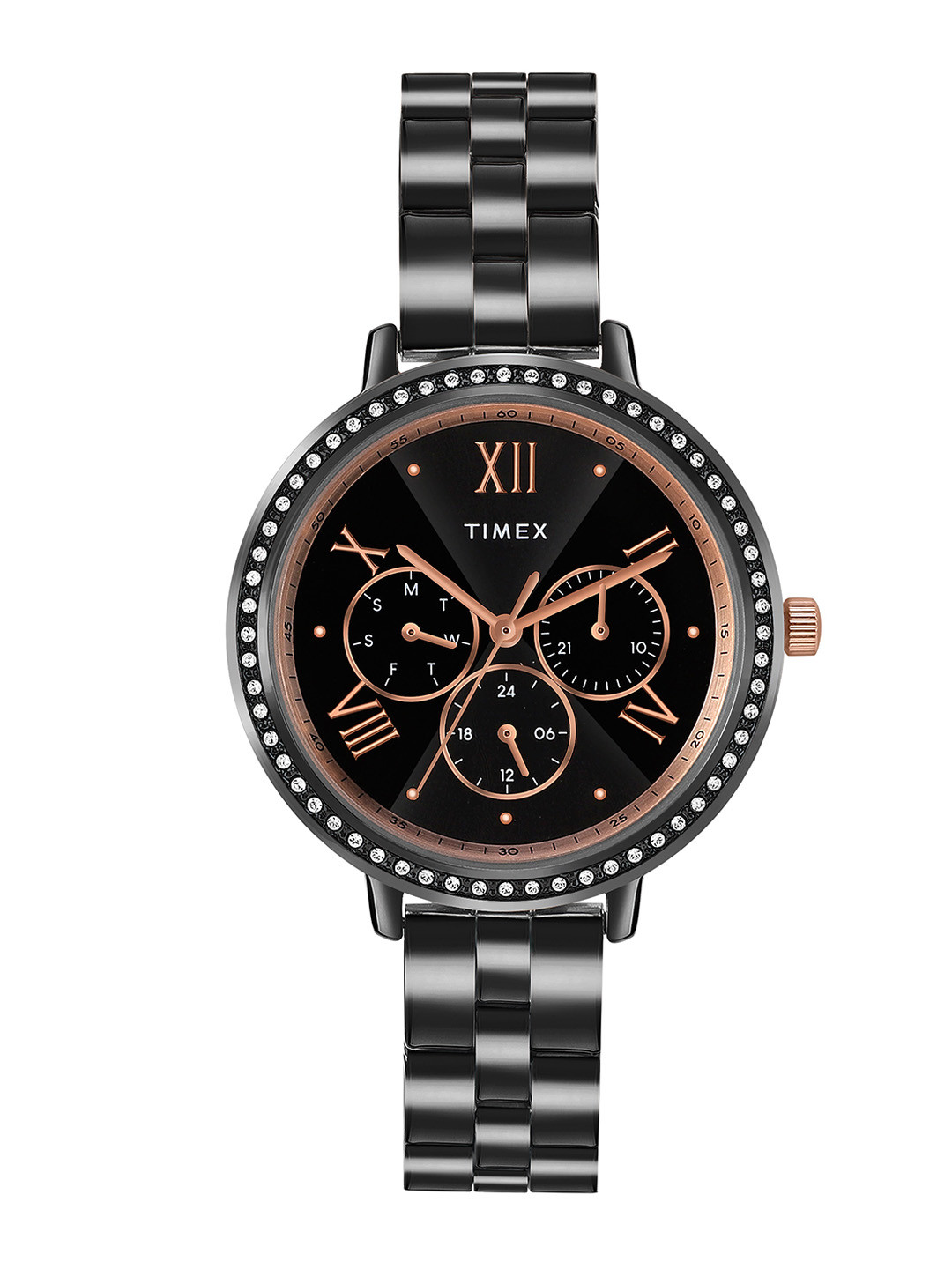 Timex Women Water Resistance Stainless Steel Multi Function Analogue Watch TW000Z505