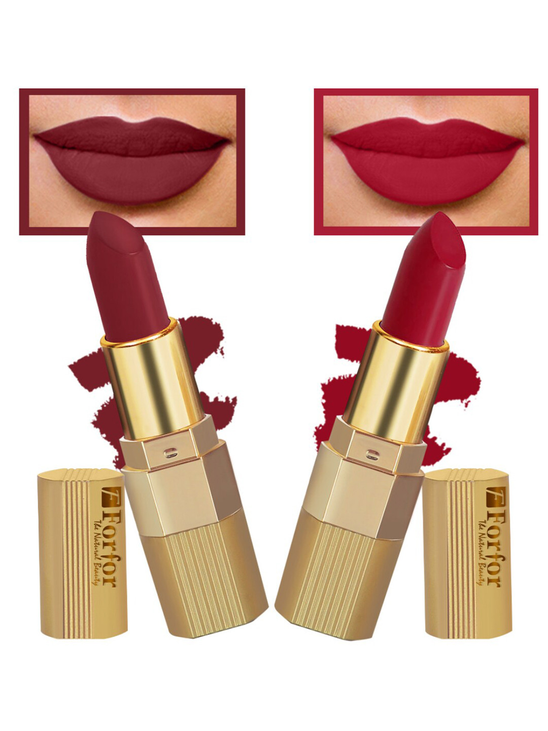 FORFOR Set Of 2 Xpression Stick Matte Lipstick 3.5g Each - Red Velvet 303 & Cherry Red 304