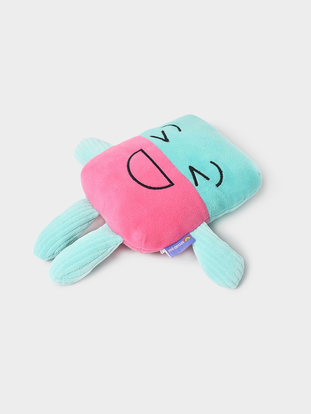 MiArcus Excited Emoji Soft Plush Toy Pink & Blue- Height 25 Cm