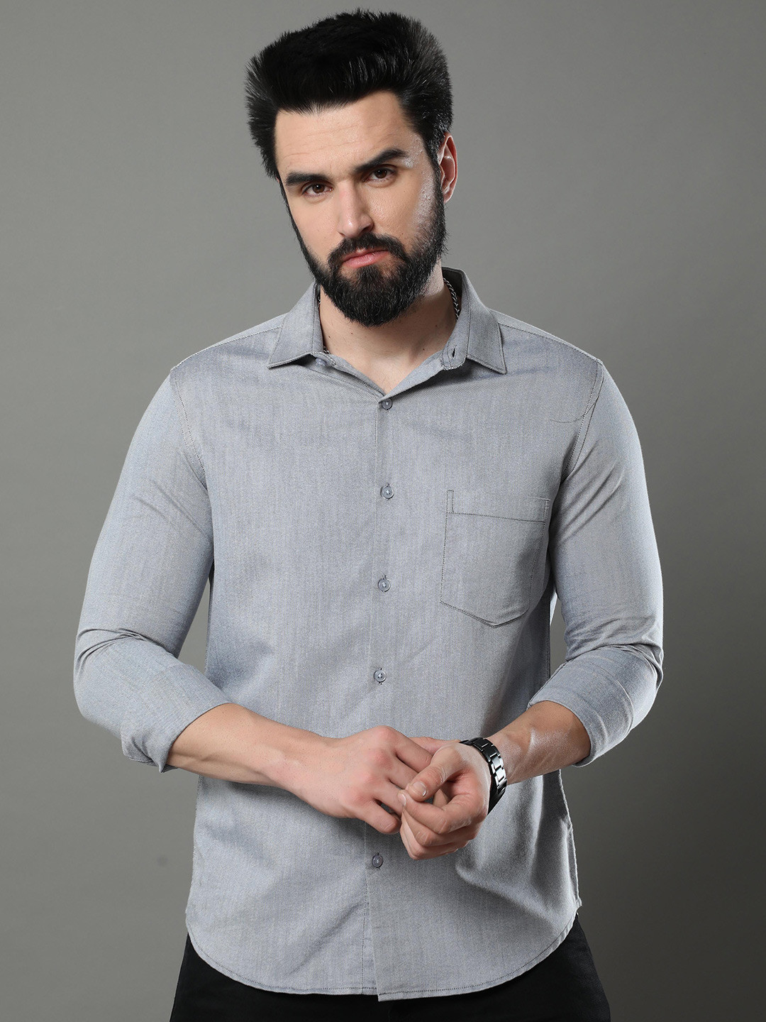 Bushirt Classic Regular Fit Oxford Pure Cotton Casual Shirt