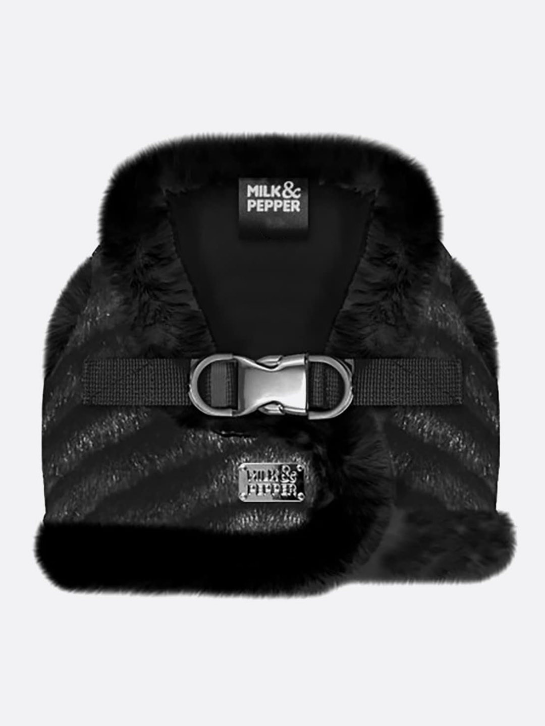 Milk & Pepper Black Training Inga Dog Harness With Buckle Fastening