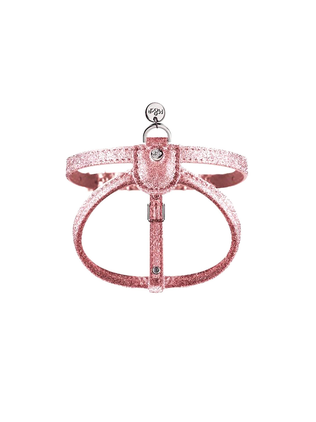 Milk & Pepper Pink Self-Design Dog Harnesses