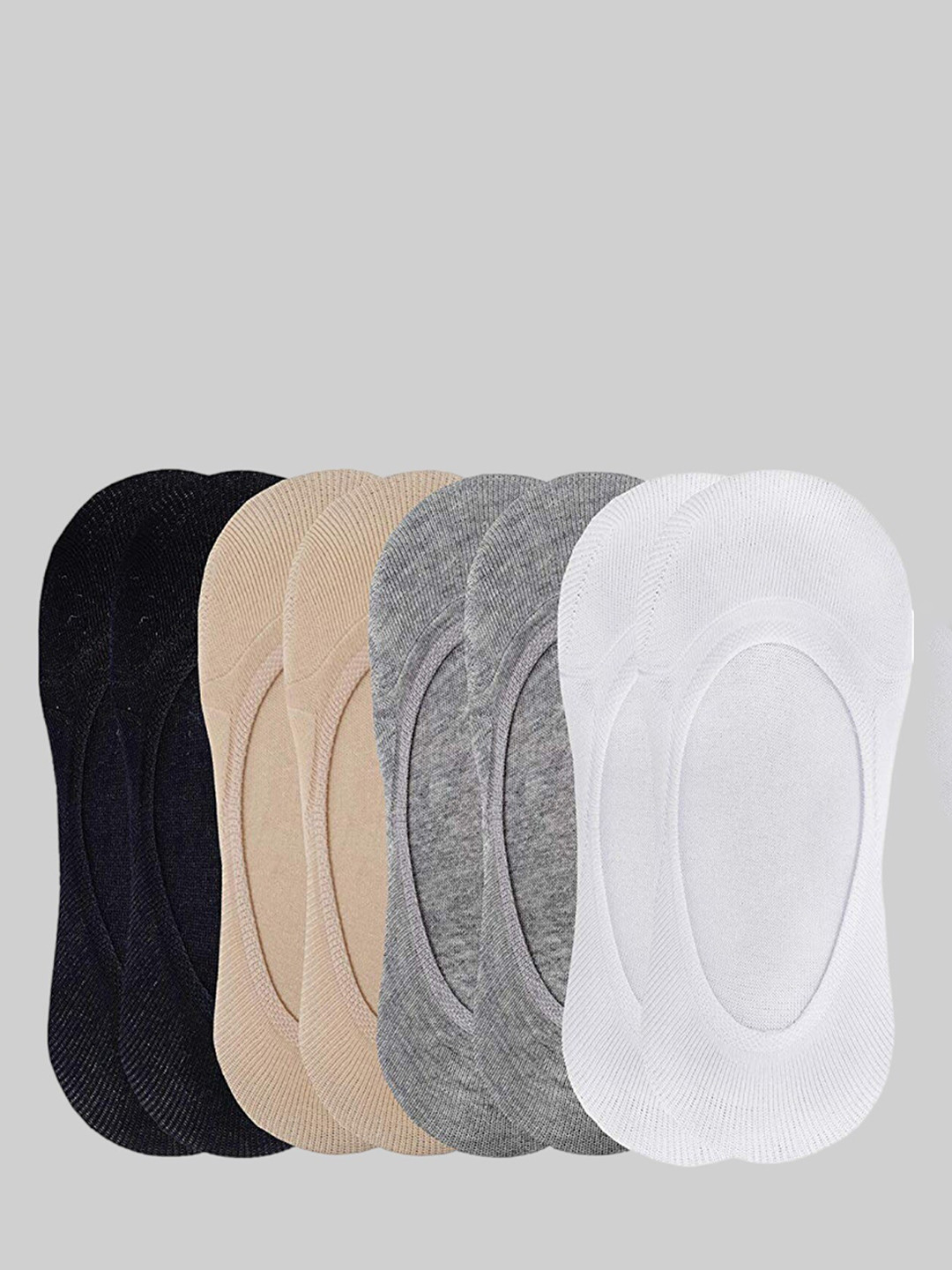 PLUMBURY Women Pack Of 4 No-Show Socks