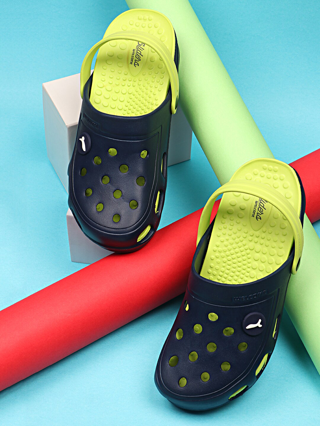 WELCOME Men Soft Waterproof Adjustable Back Strap Anti-Skid Comfort Clogs