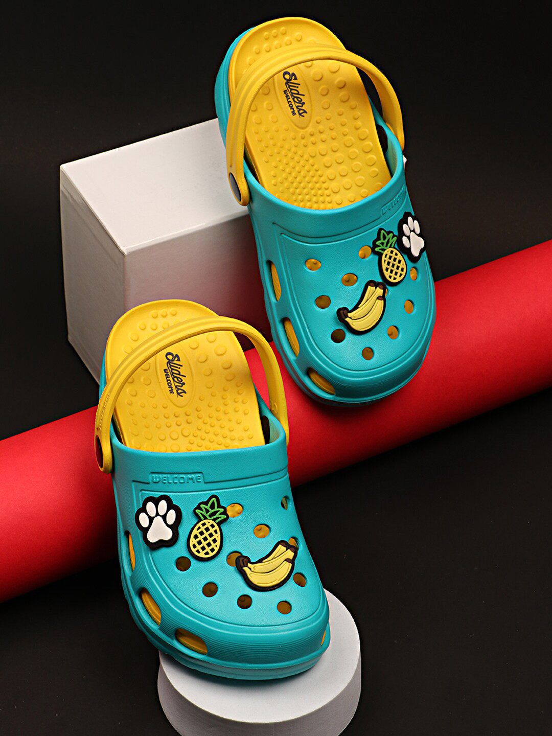 WELCOME Kids Soft Waterproof Daily Adjustable Back Strap Anti-Skid Comfort Clogs