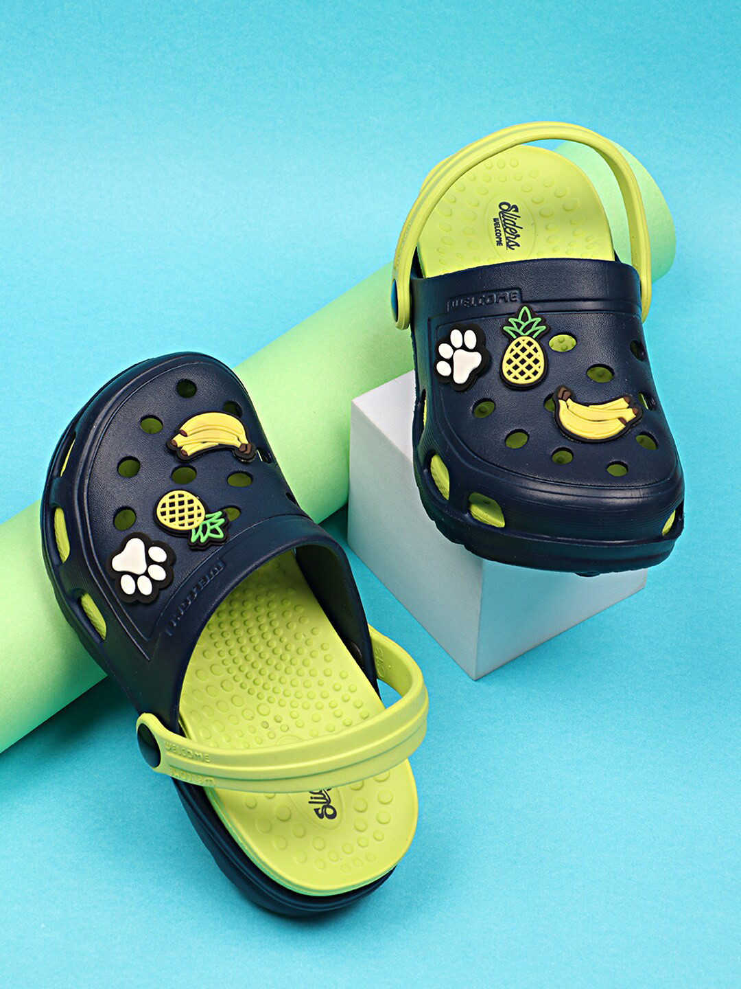 WELCOME Kids Soft Waterproof Daily Adjustable Back Strap Anti-Skid Comfort Clogs