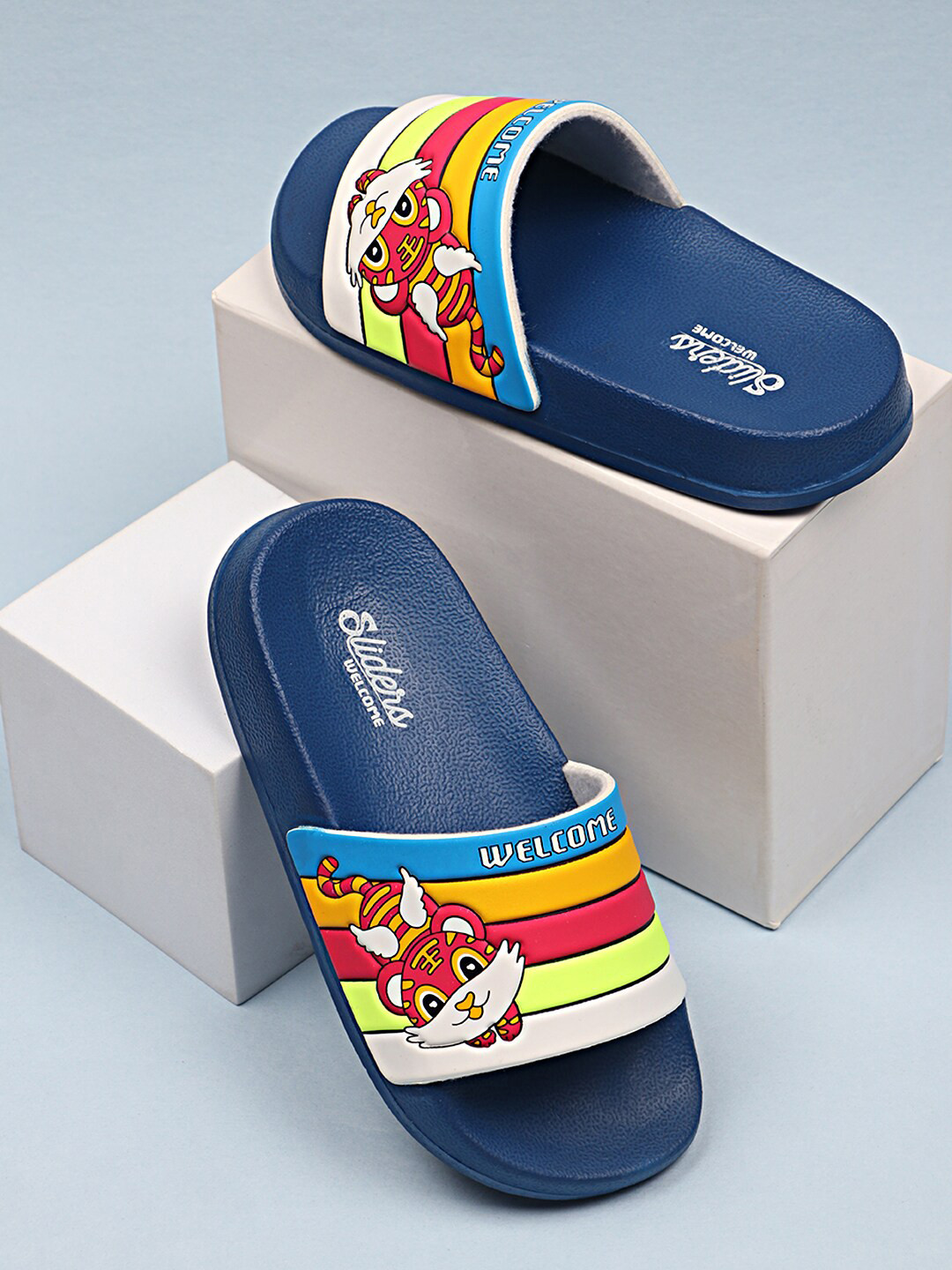 WELCOME Kids Lightweight & Comfortable Arch Support Durable Anti-Skid Sliders
