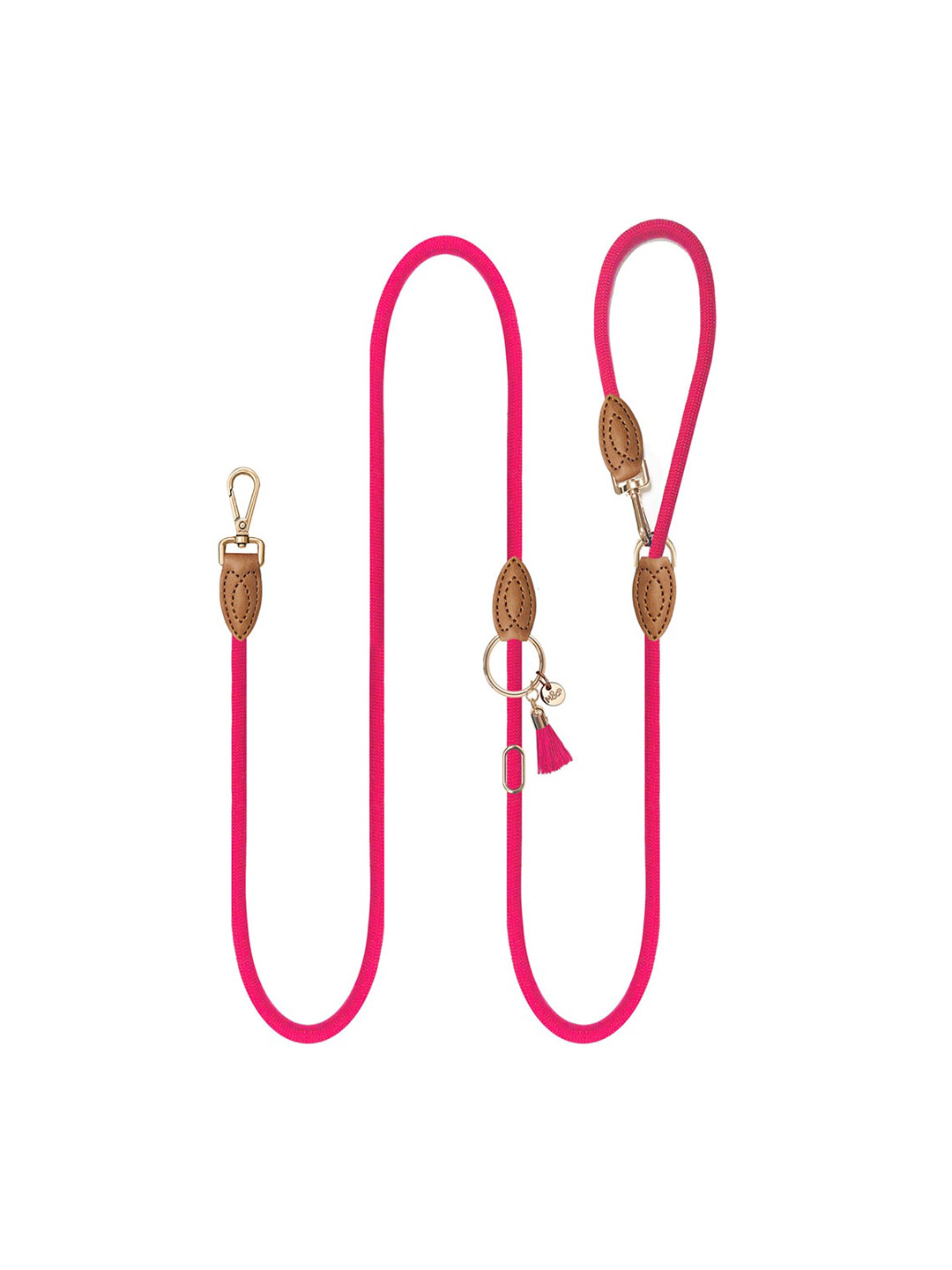 Milk & Pepper Fuchsia Pink Kaya Multifunctional Training Dog Leash