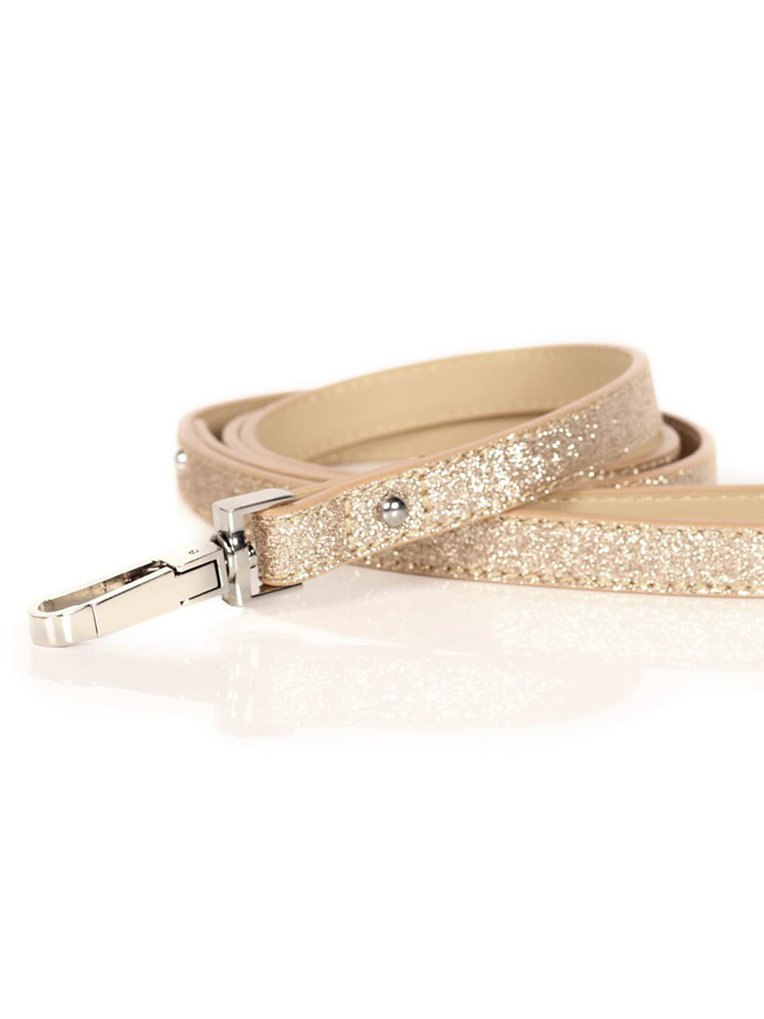 Milk & Pepper Gold-Toned Self Design Training Dog Leash With Buckle Fastening