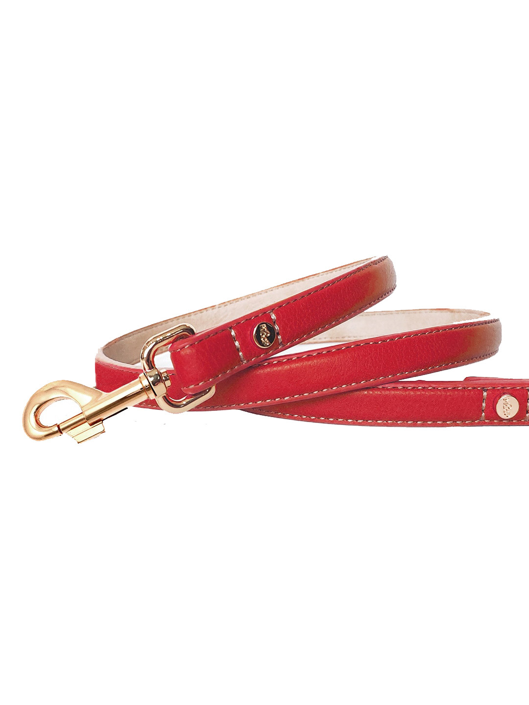 Milk & Pepper Red Self Design Dog Training Leash