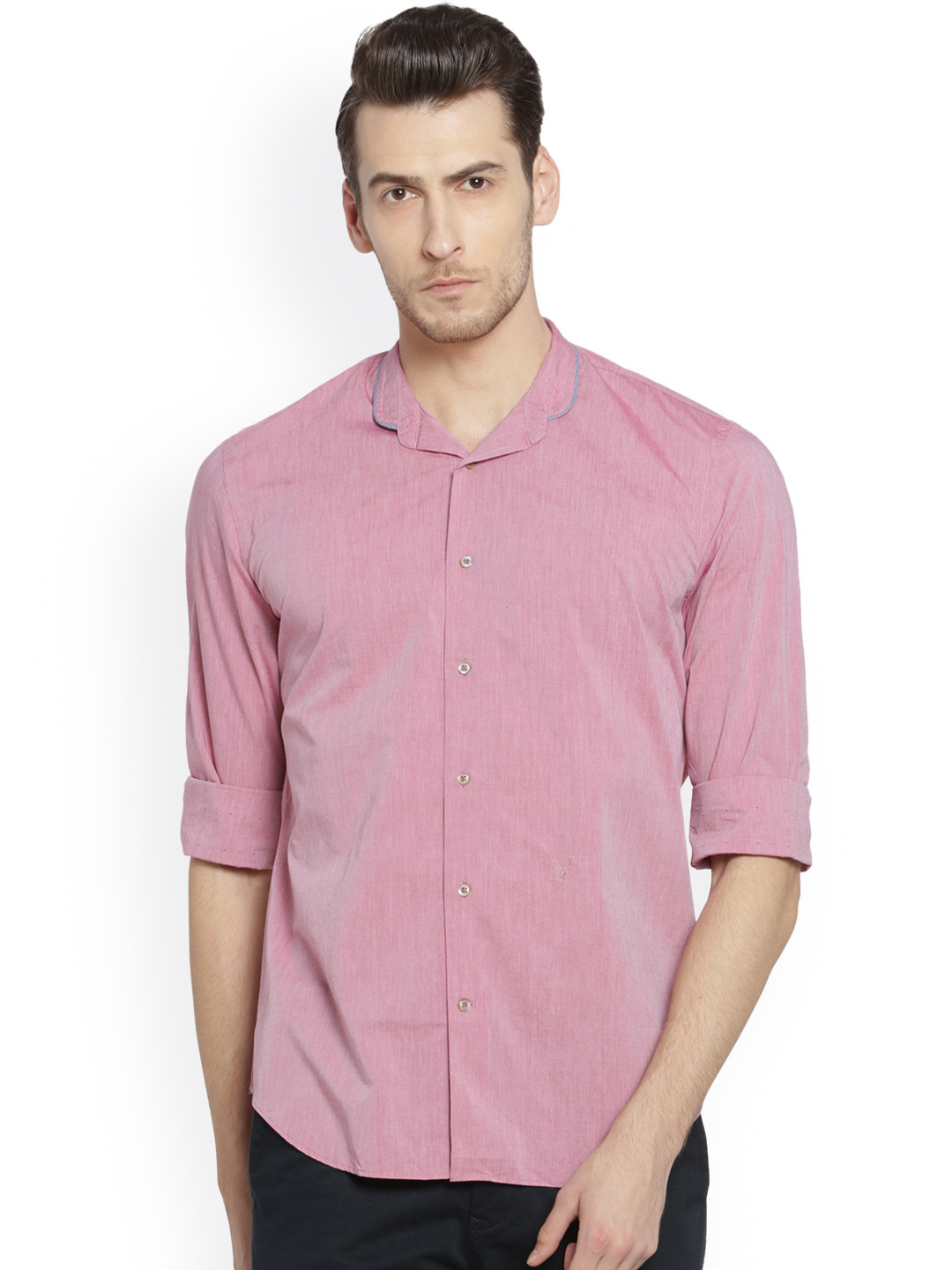 RARE RABBIT Men Pink Comfort Slim Fit 