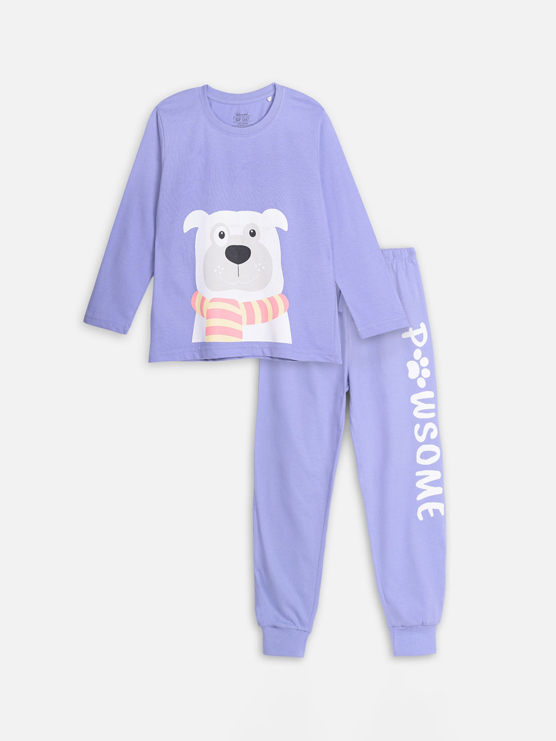 Nap Chief Kids Printed T-Shirt With Pyjamas Cotton Night Suit