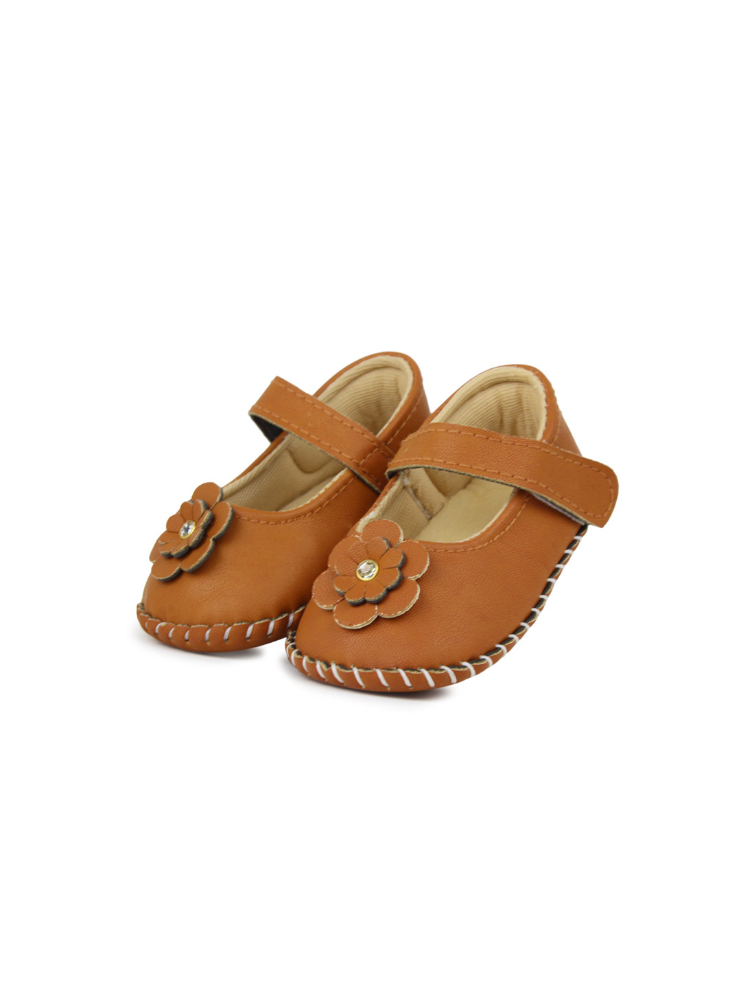 BAESD Infant Girls Floral Embellished Booties