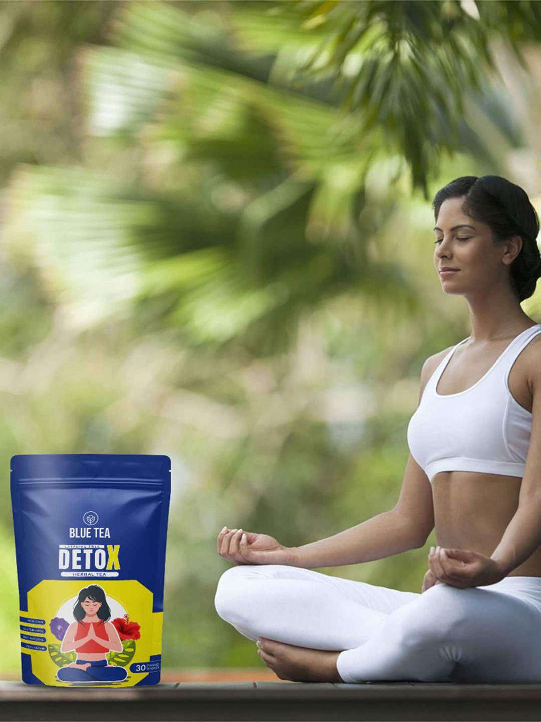 BLUE TEA 30 Tea Bags Of Detox Herbal Tea