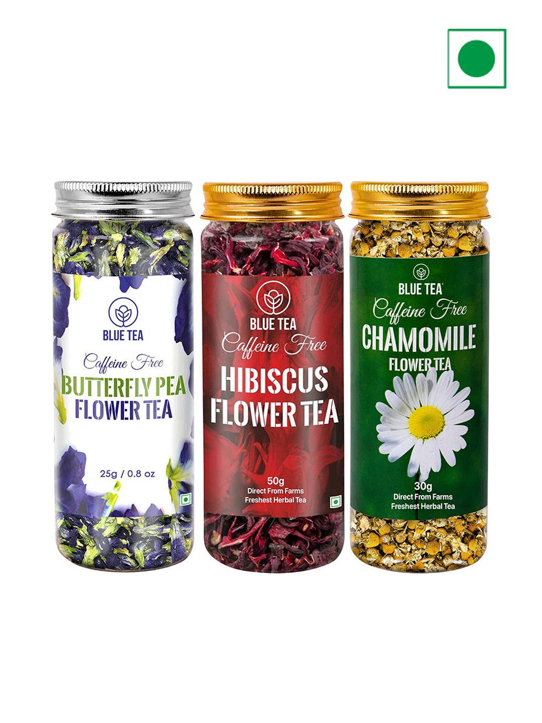 BLUE TEA Set Of 3 Caffeine Free Immunity Tea Gift Set