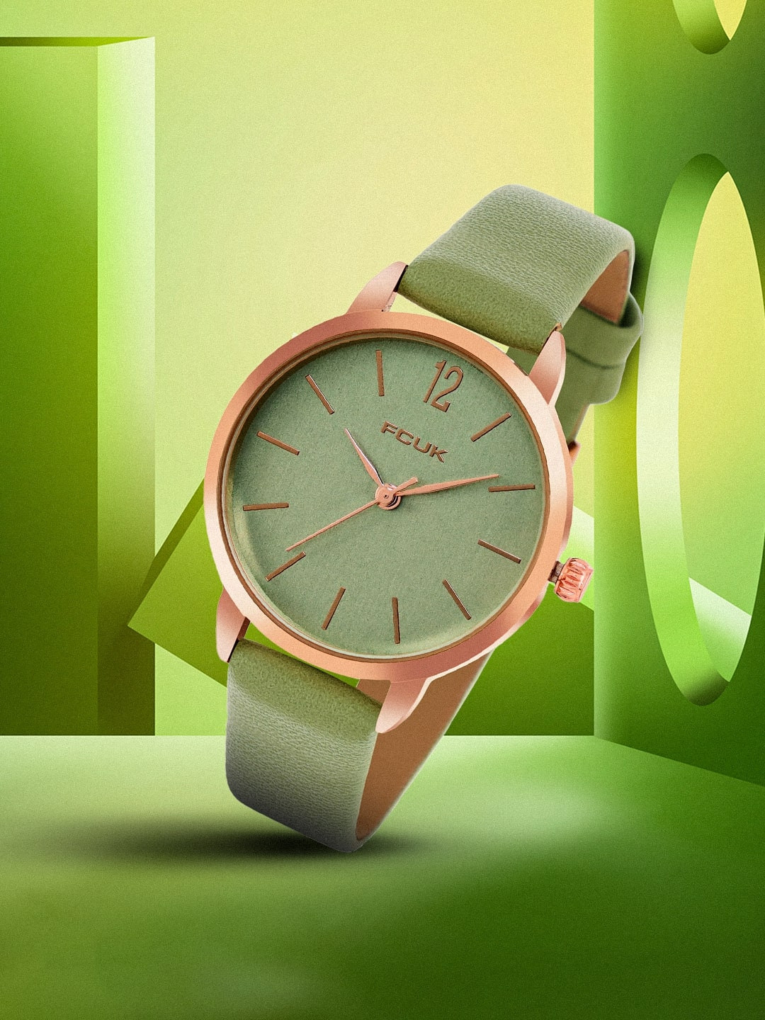 FCUK Women Leather Straps Analogue Watch FK00021A