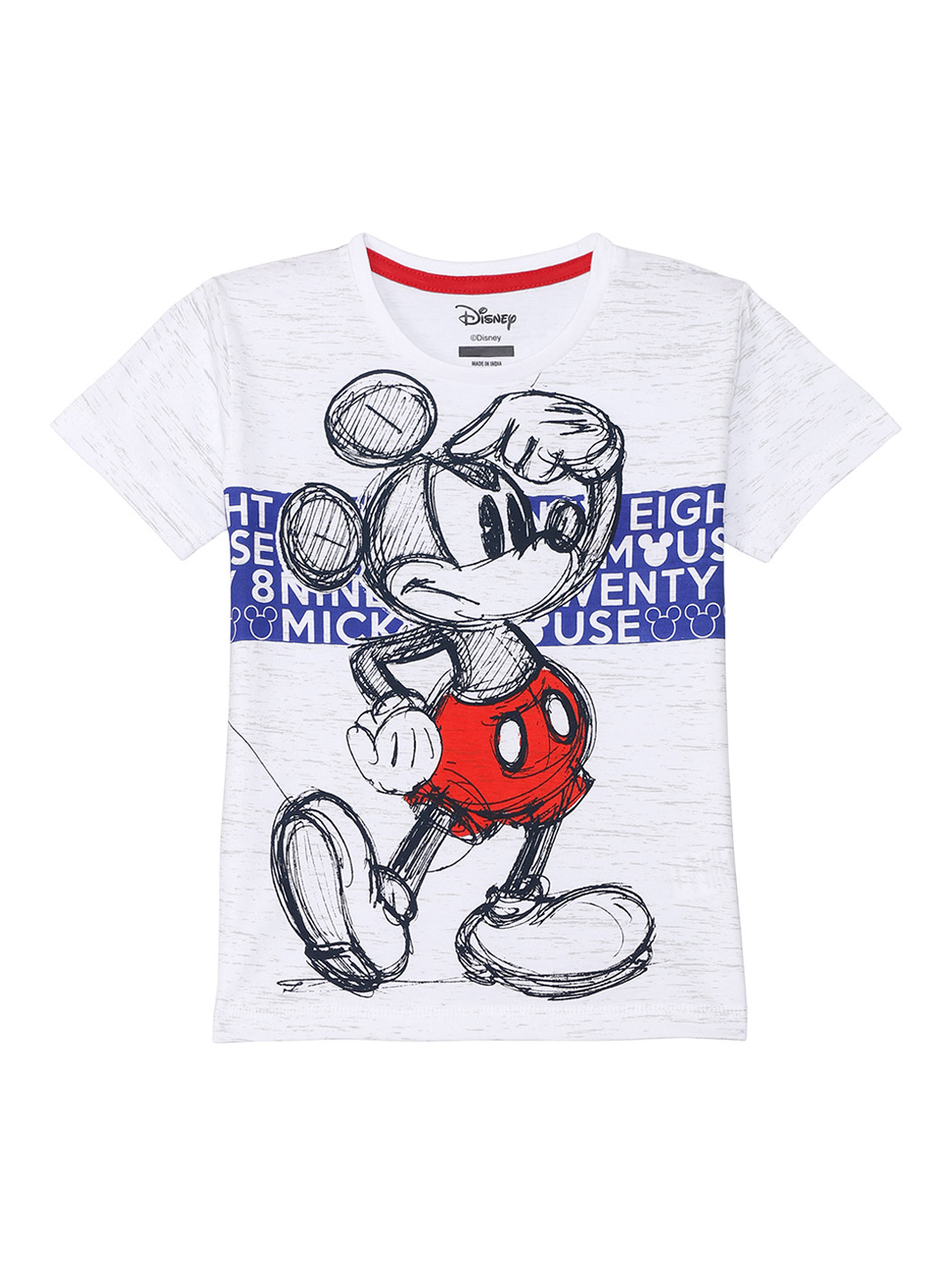 Buy Mickey Friends By Kidsville Boys White Printed Round Neck T Shirt Tshirts For Boys 2506683 Myntra