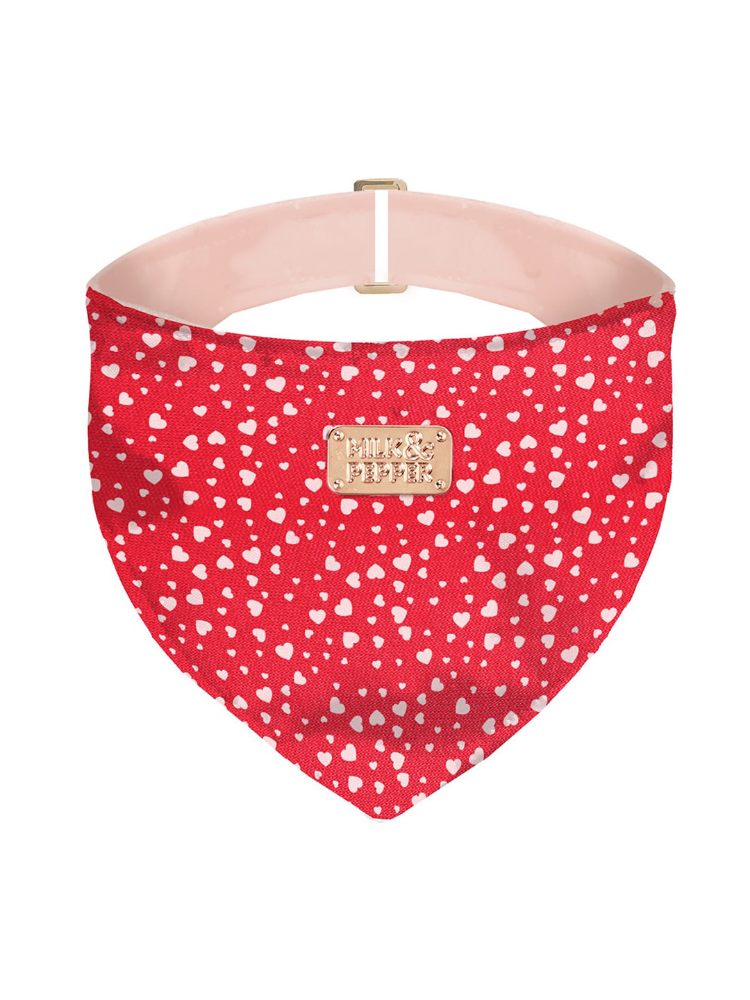 Milk & Pepper Red Polka Dot Printed Dog Bandana