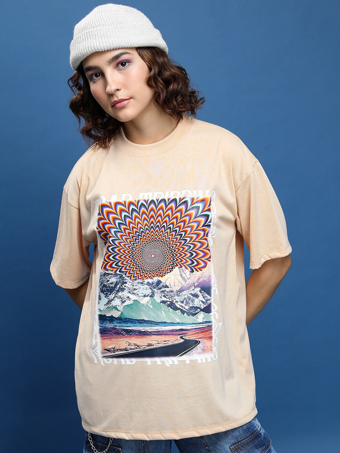 Tokyo Talkies Graphic Printed Oversized T-shirt