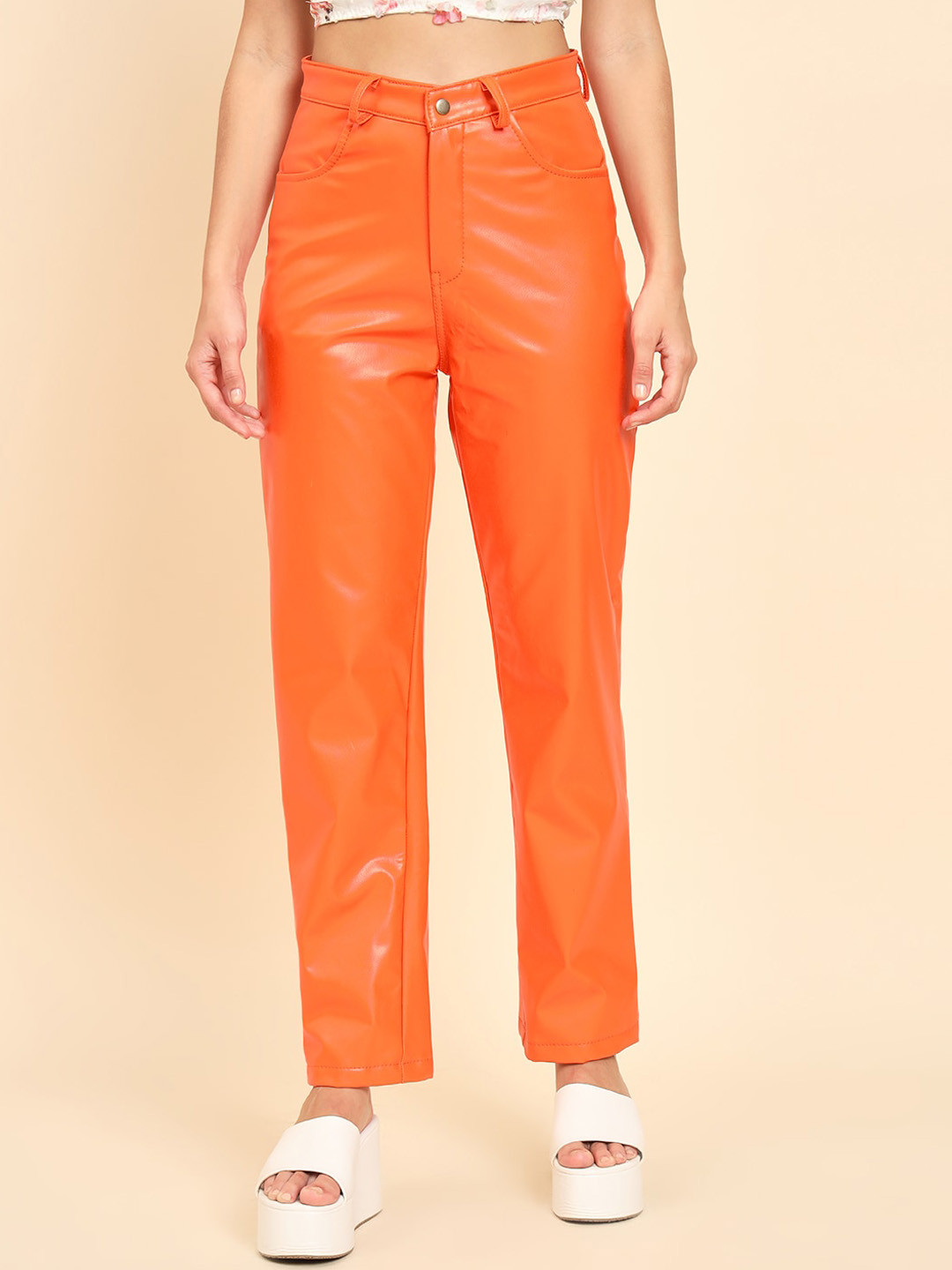 MAZIE Women Original Regular Fit Mid-Rise Regular Trousers