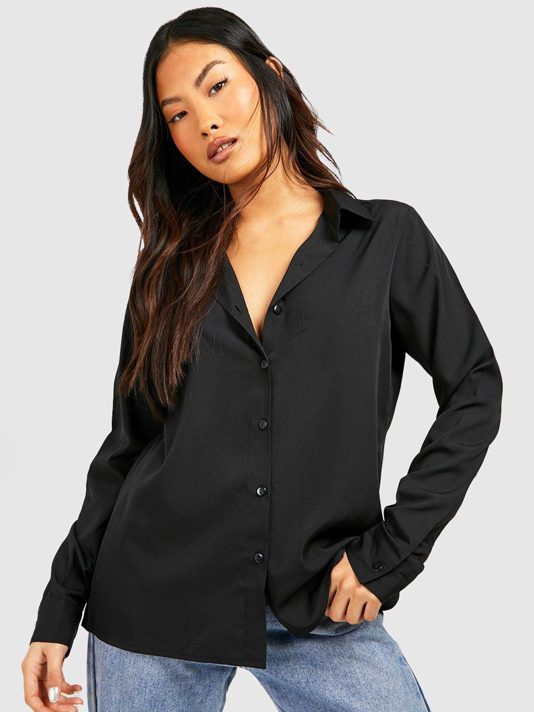 Boohoo Women Petite Casual Shirt
