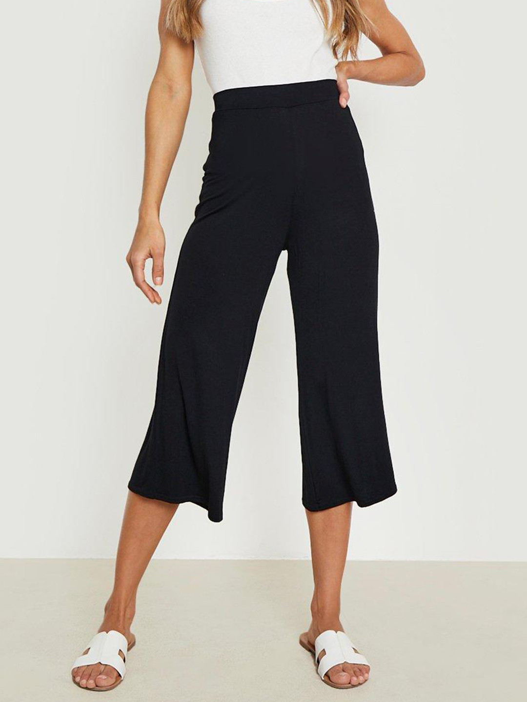 Boohoo Women Wide Leg Culottes Trousers