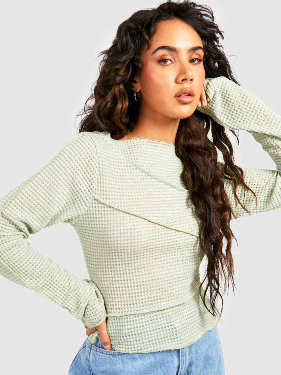 Boohoo Textured Top