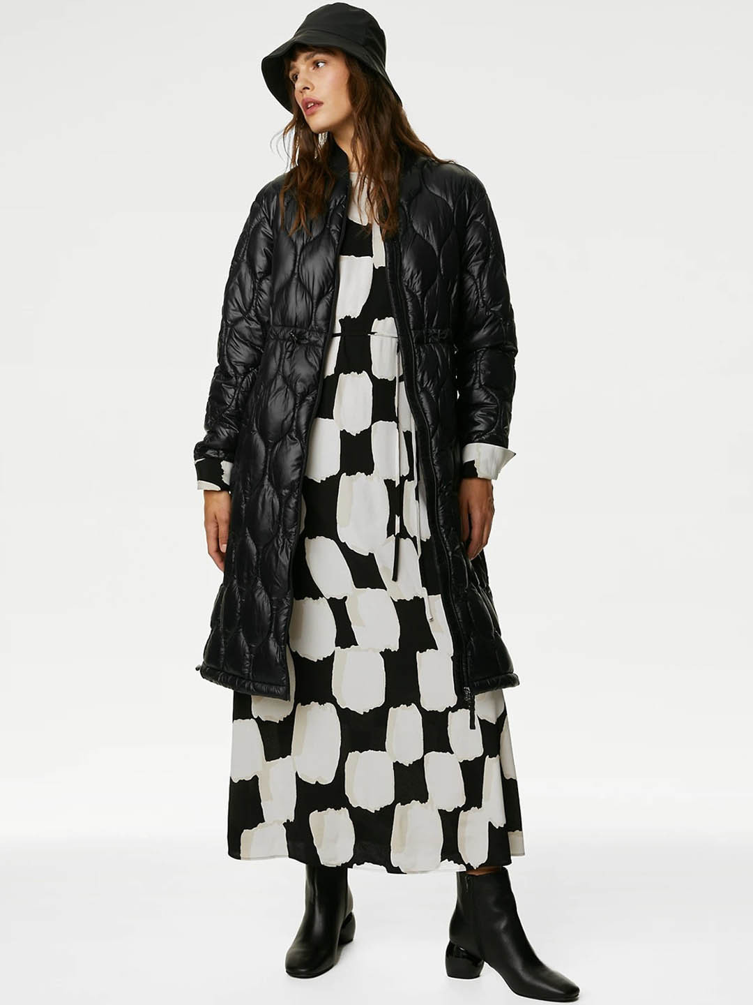 Marks & Spencer Women Quilted Longline Coat
