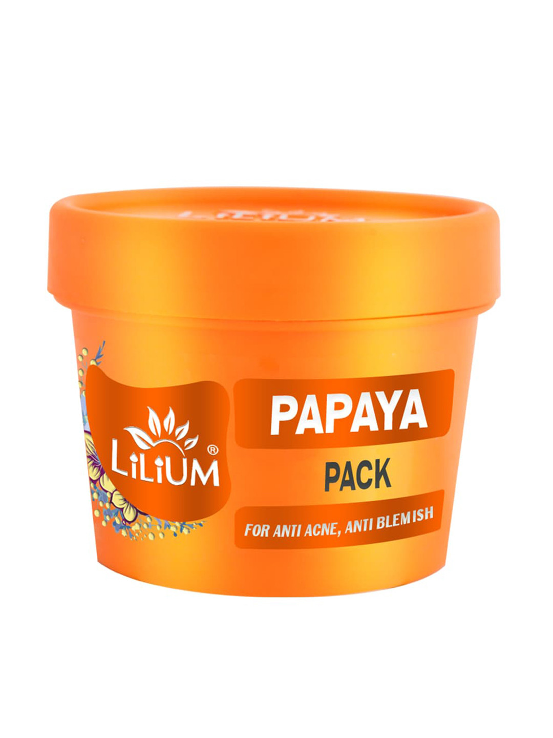 Lilium Papaya Face Mask For Anti Acne Anti Blemish Nourishing Flawless Glow - 100g