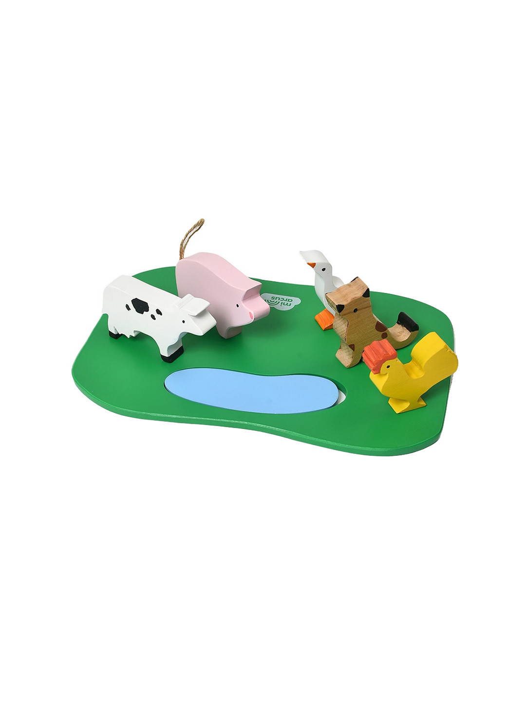 MiArcus Wooden Animal Toys Set for  Kid's Learning and Play - Multicolour