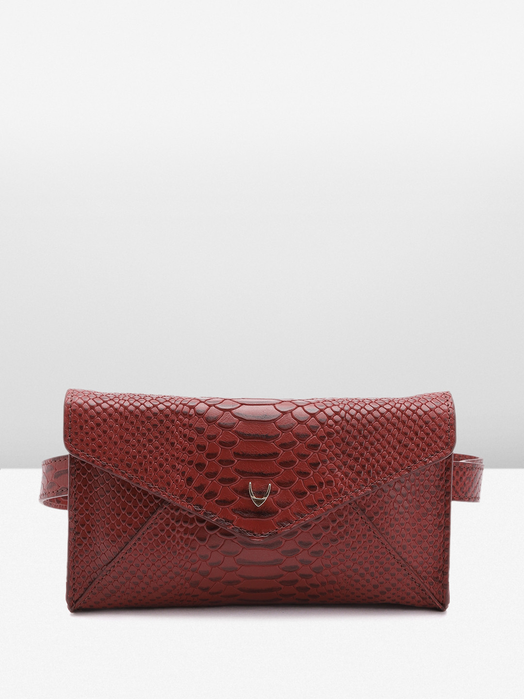 Hidesign Women Snake Skin Textured Leather Waist Pouch