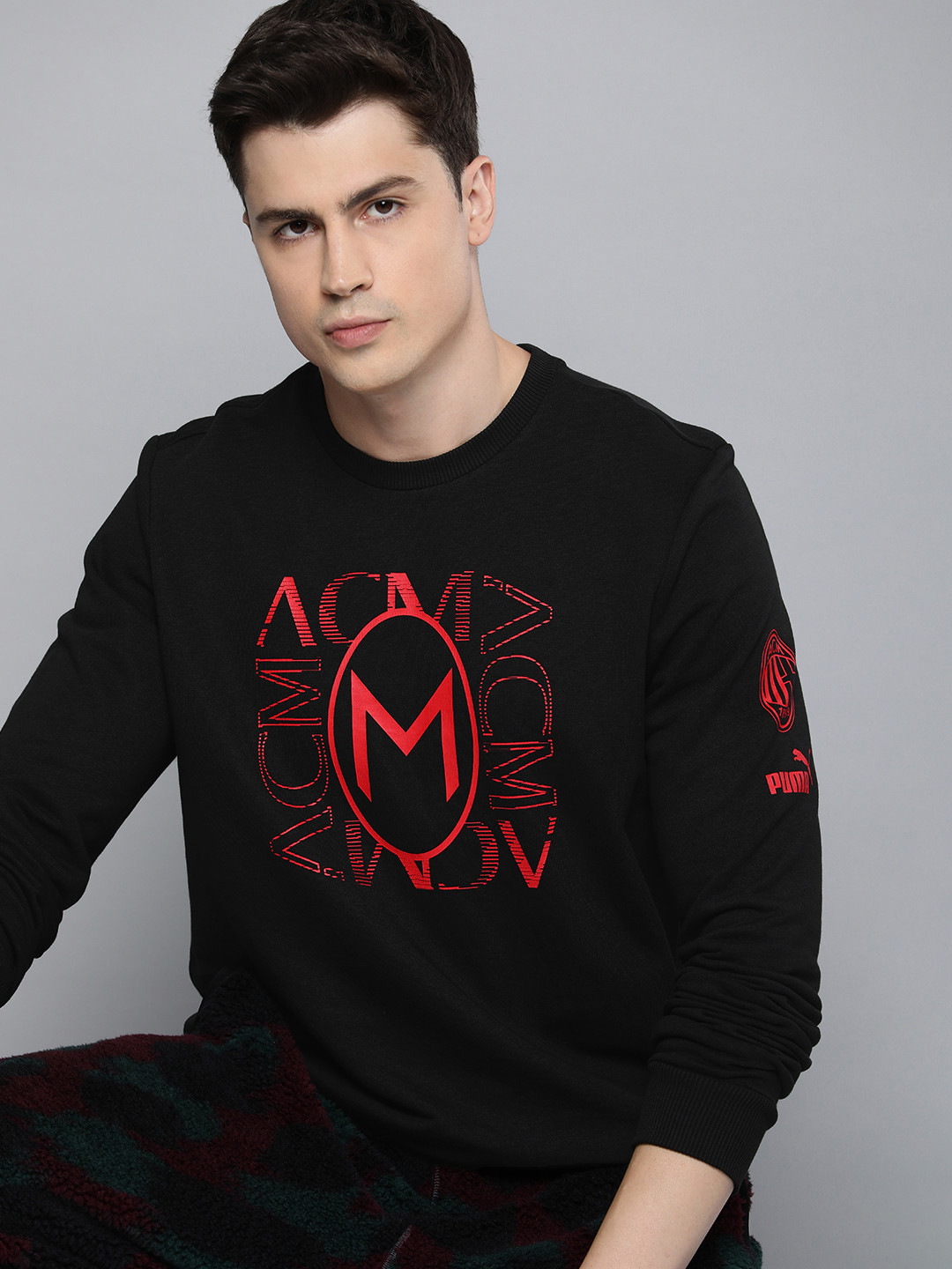 Puma AC Milan Football Core Printed Sweatshirt