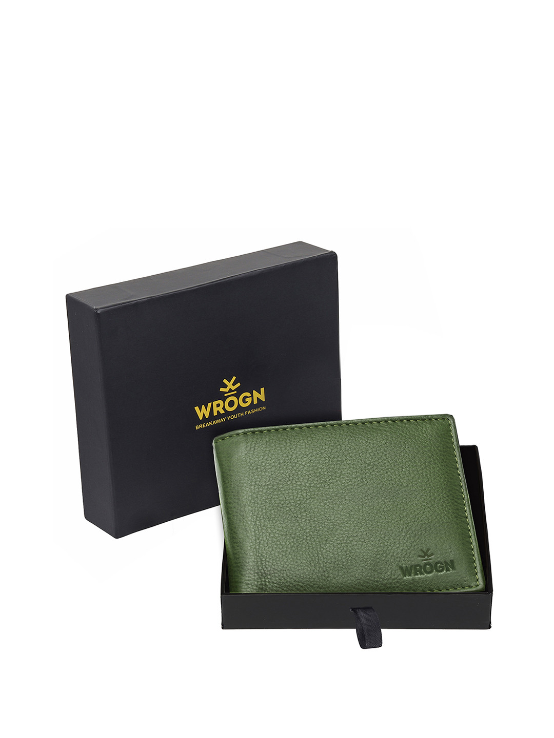 WROGN Men Leather Two Fold Wallet