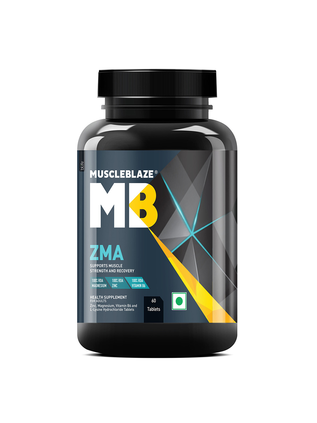MuscleBlaze ZMA For Muscle Strength & Recovery - 60 Tablets