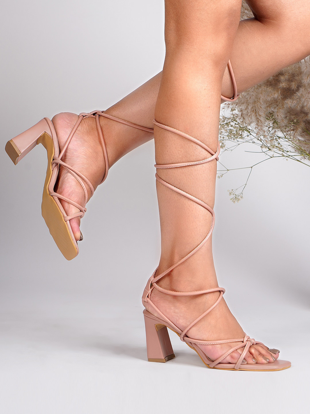 JM Looks Lace-Ups Block Gladiators