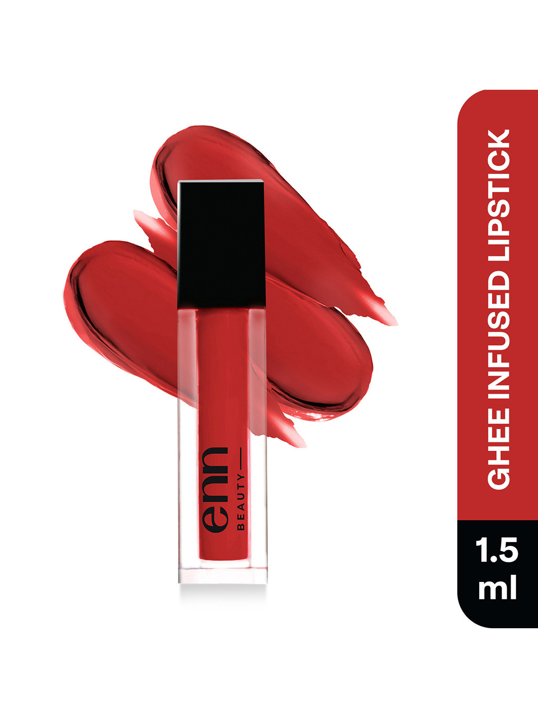 ENN Smudge Proof & Long Lasting Semi-Matte Liquid Lipstick with Ghee 1.5ml - Sangria Red