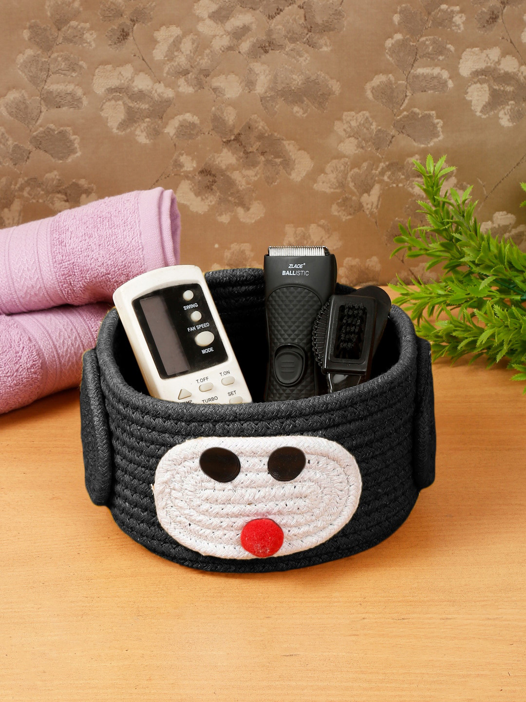 FABINALIV Black Cartoon Design Multipurpose Foldable Organiser