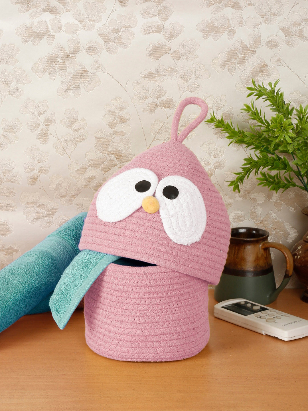 FABINALIV Pink Cartoon Designed Multipurpose Foldable Organiser With Lid