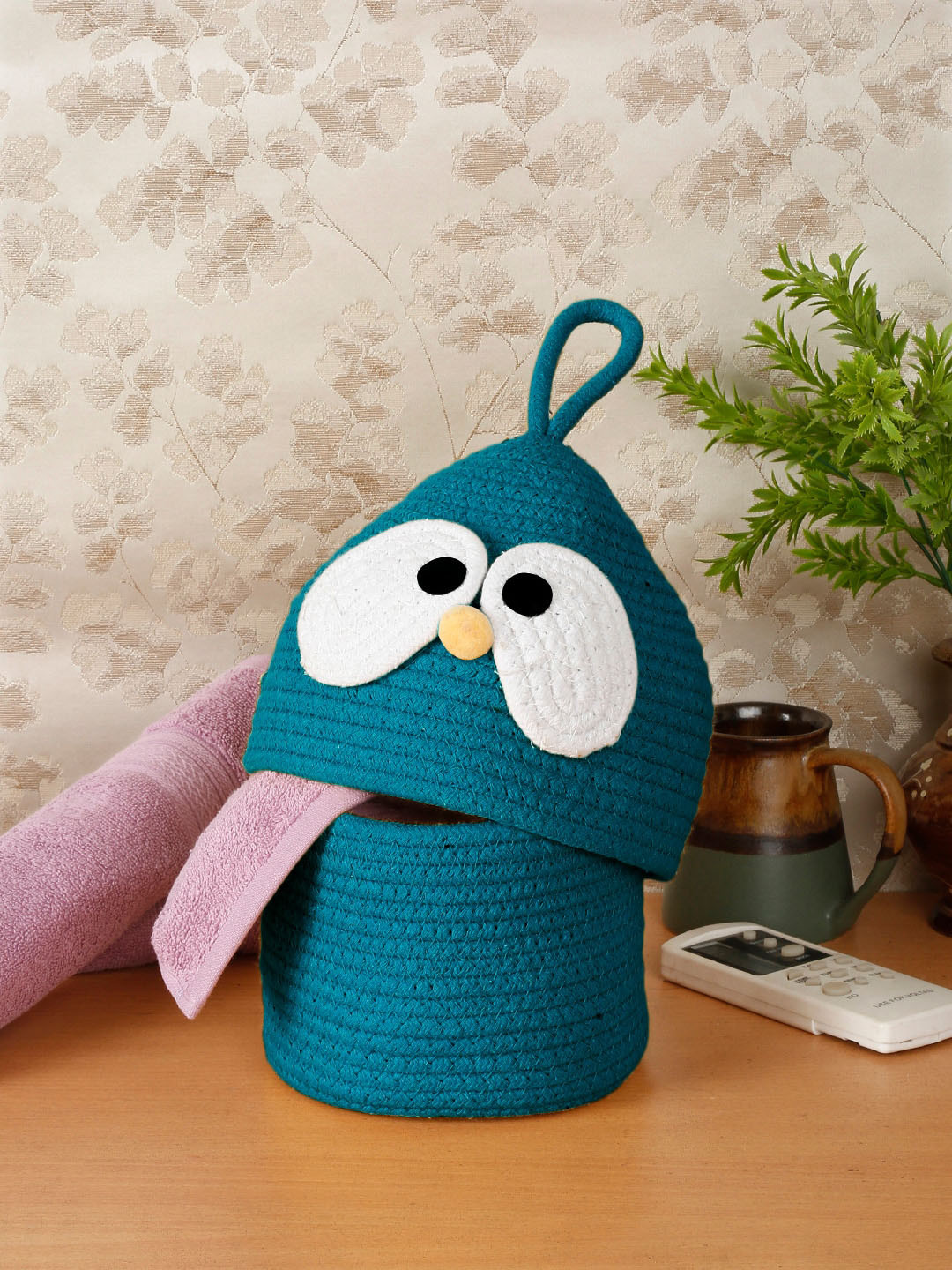 FABINALIV Blue Cartoon Designed Multipurpose Foldable Organiser With Lid