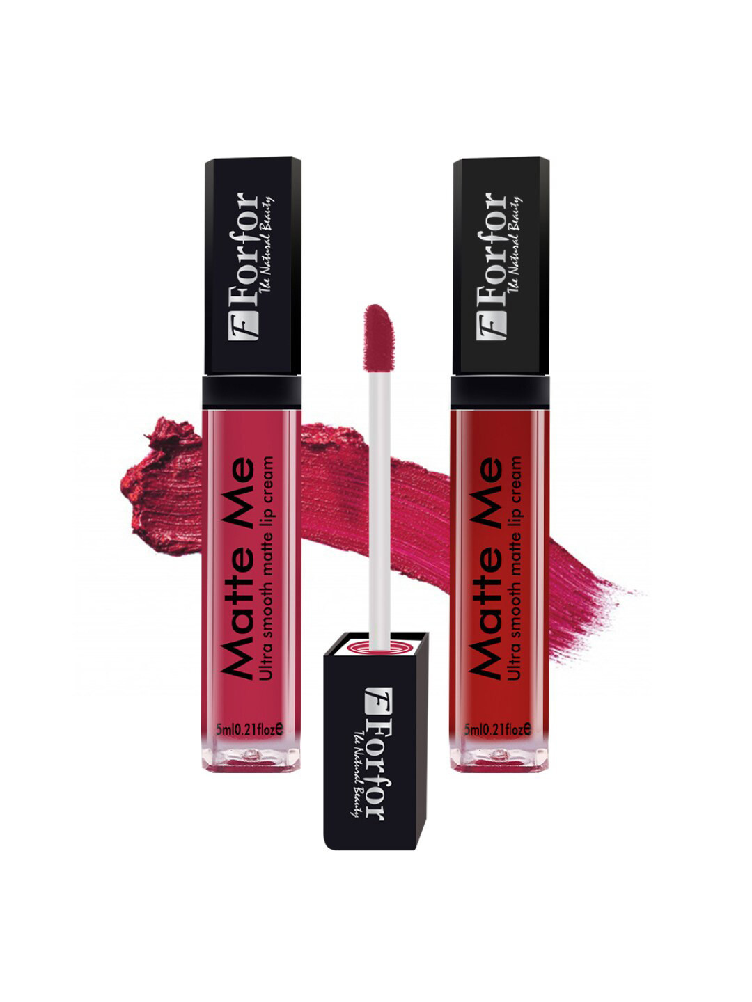 FORFOR Matte Me Set Of 2 Long Lasting Liquid Matte Lipstick Angel Red 108 & Red 122