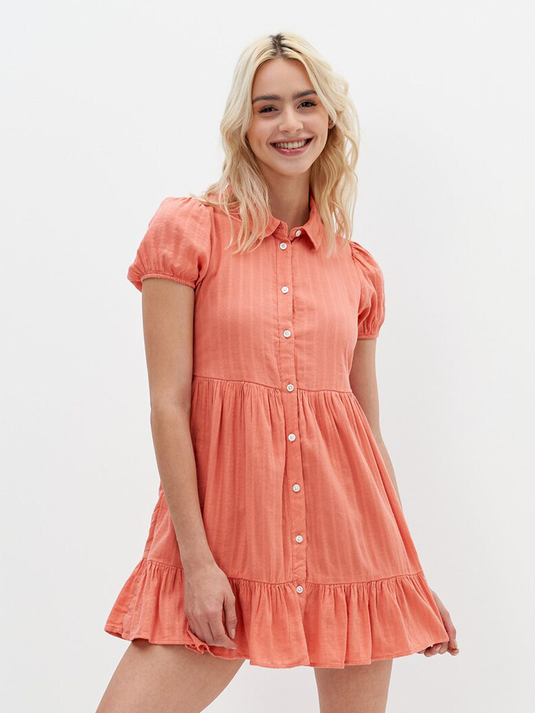 AMERICAN EAGLE OUTFITTERS Striped Shirt Mini Dress