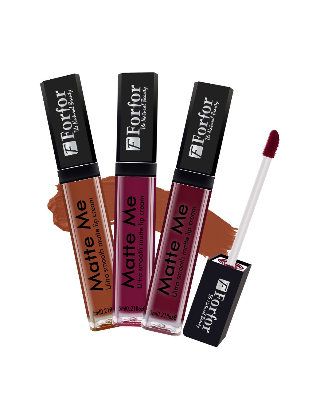 FORFOR Set of 3 Matte Me Ultra Smooth Matte Liquid Lipstick 5ml Each - Shade 116, 109, 119