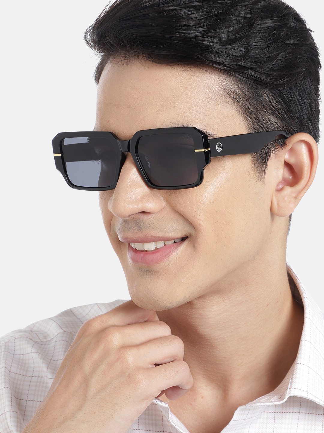 Carlton London Unisex Black Lens Wayfarer Sunglasses with UV Protected Lens CLSU277