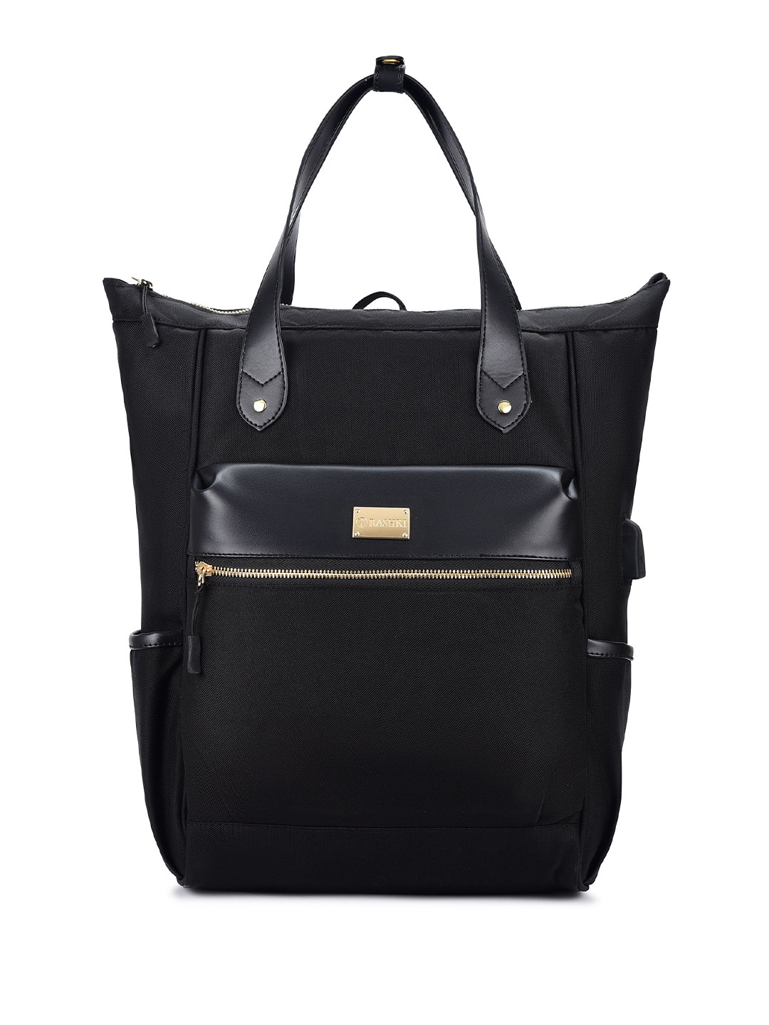 RASHKI Unisex Convertible Laptop Backpack & Handheld bag With USB Charging Port