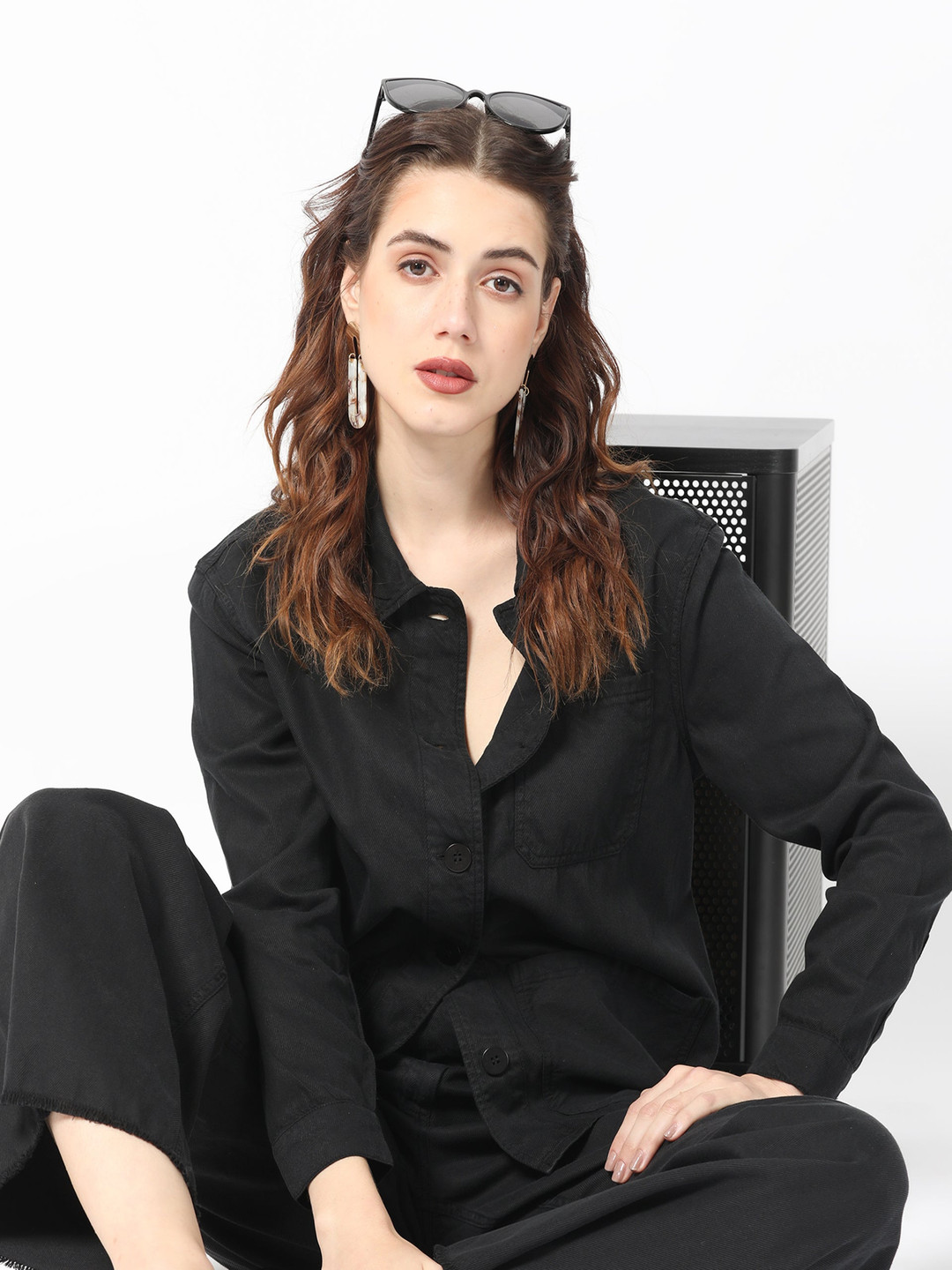 RAREISM Spread Collar Cotton Shacket