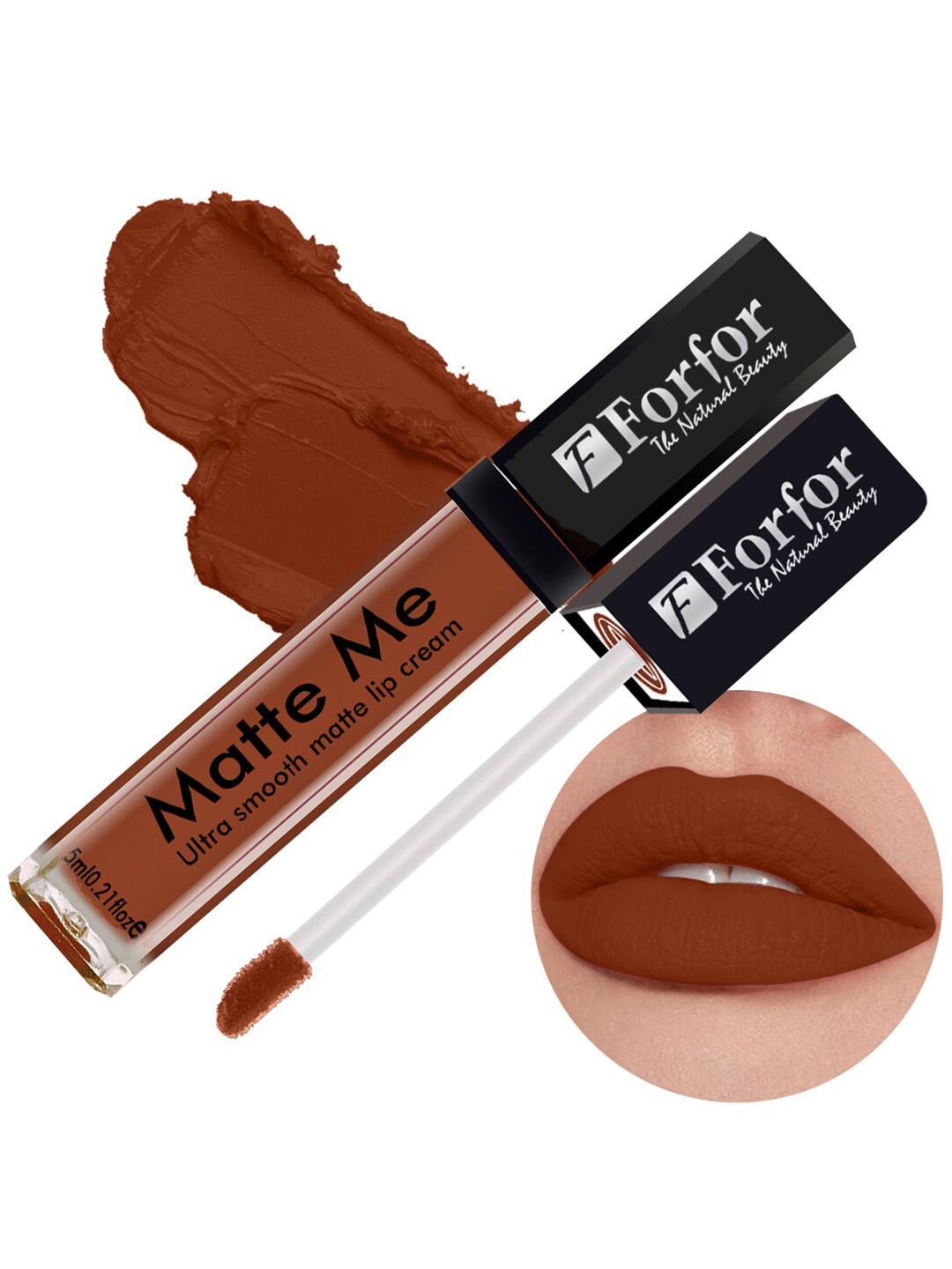 FORFOR Matte Me 4Pcs Long Lasting Liquid Matte Lipstick-Brown-Wine-Nude Peach-Moon Maroon