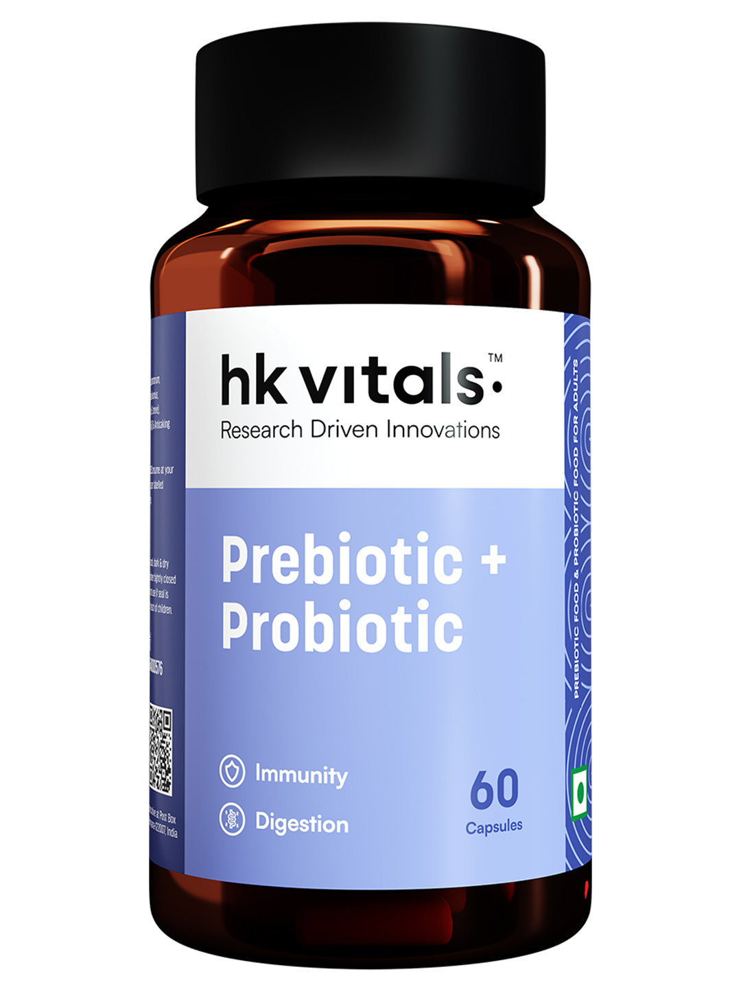 HK VITALS Pre & Probiotic Capsules Improves Digestion & Boost Immunity - 60 Capsules