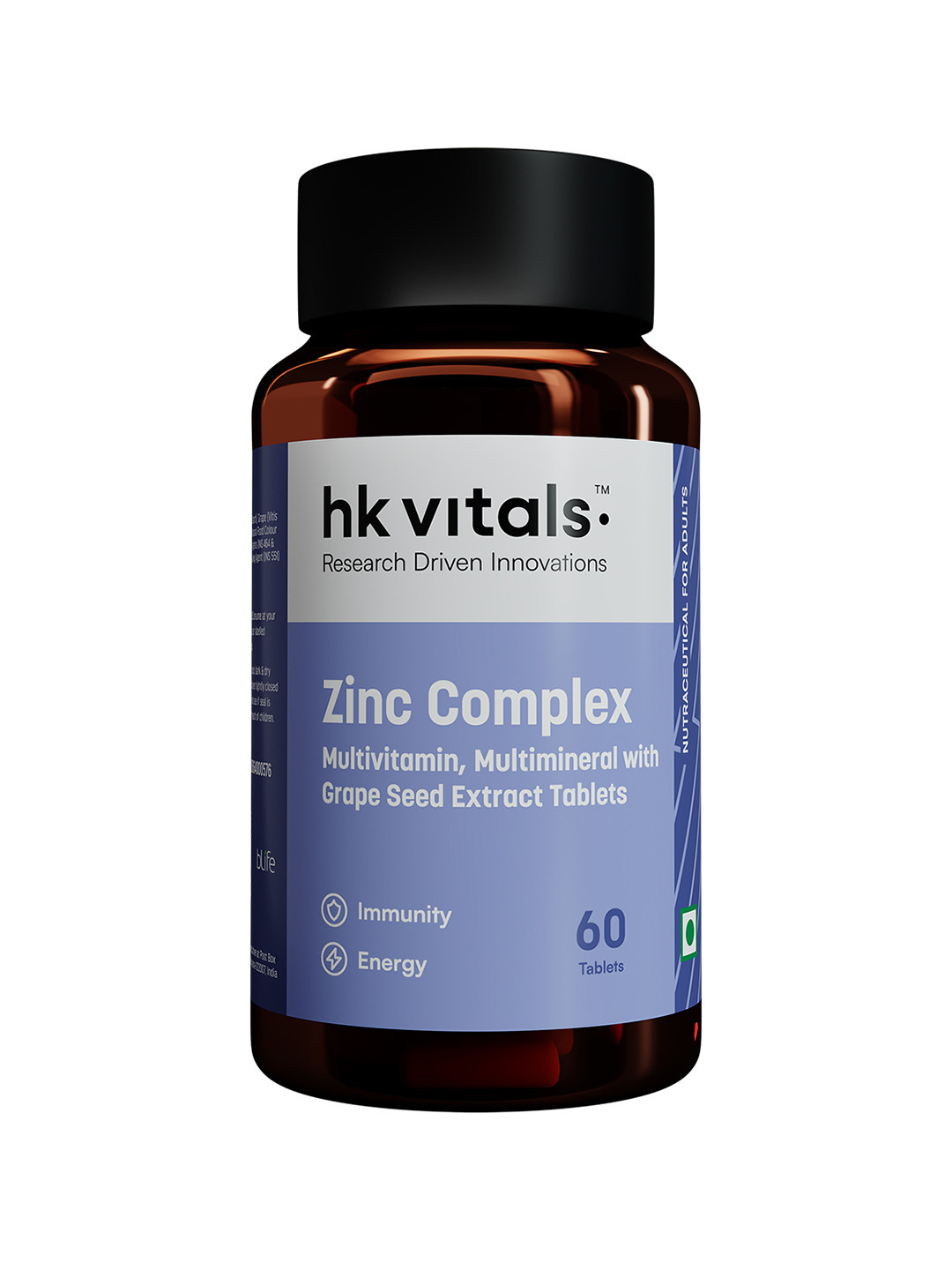 HK VITALS Zinc Complex Multivitamin & Multimineral Tablets With Grape Seed - 60 Tablets